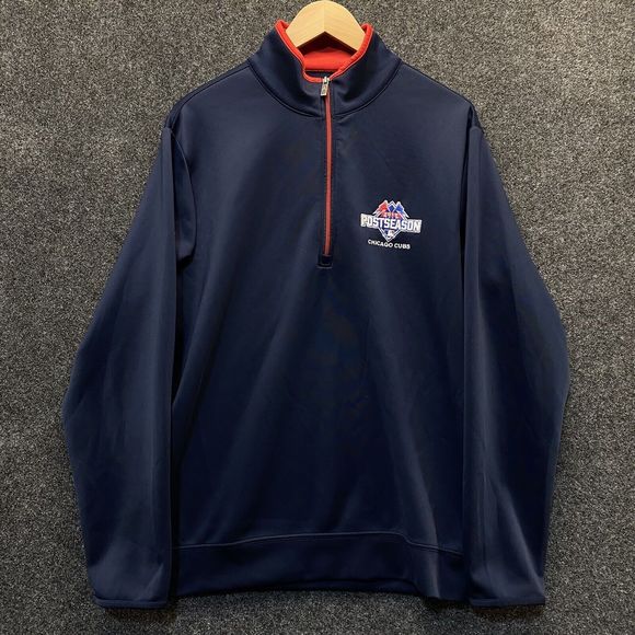 Chicago Cubs MLB Antigua Jacket Baseball 1/2 Zip Coat - Picture 7 of 7